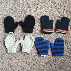 Cozy Striped and Solid Mittens for Kids